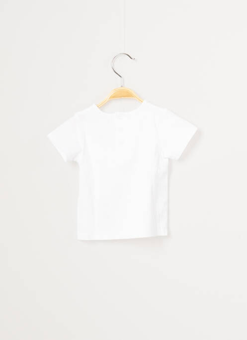 T-shirt fermeture pressionnée manches courtes blanc CARREMENT BEAU garcon