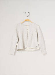 Gilet manches longues coupe droite gris CARREMENT BEAU fille