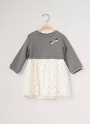 Robe courte manches longues manches longues gris CARREMENT BEAU fille