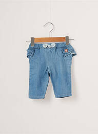 Pantalon droit taille élastique taille élastique bleu CARREMENT BEAU fille