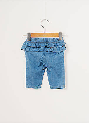 Pantalon droit taille élastique taille élastique bleu CARREMENT BEAU fille