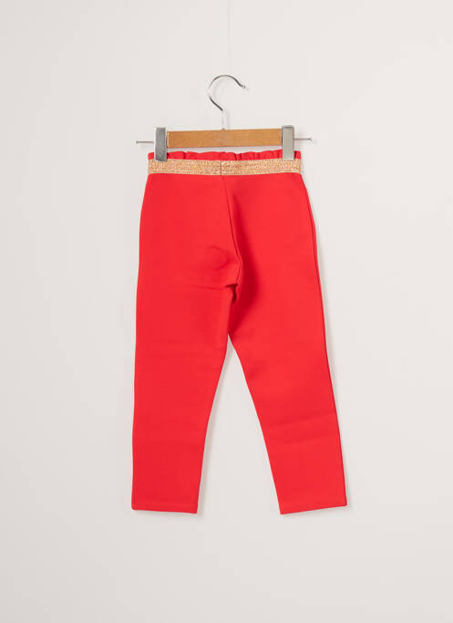 Legging stretch taille froncée rouge CARREMENT BEAU fille