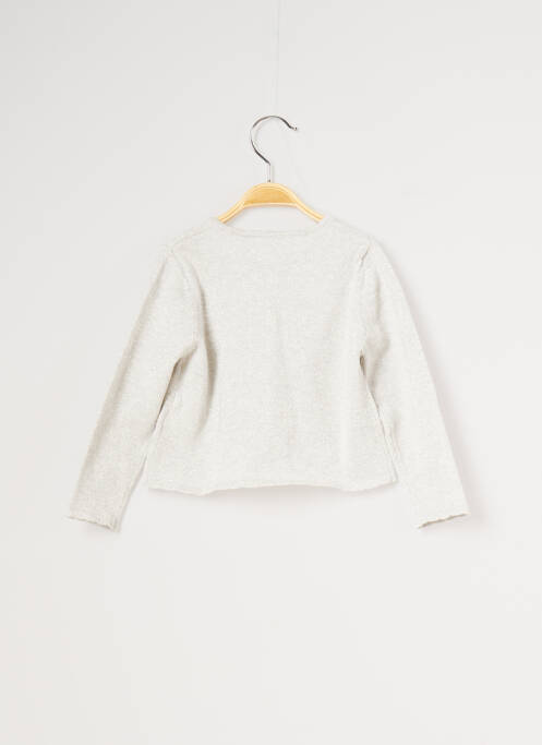 Gilet manches longues gris CARREMENT BEAU pour fille