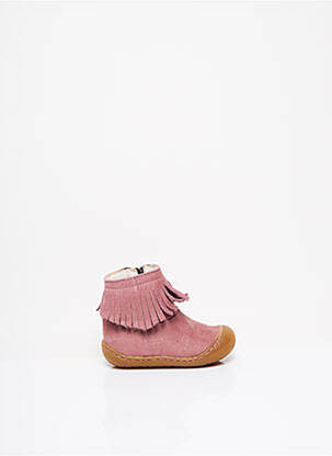Bottines/boots matière lisse plateforme rose BELLAMY fille