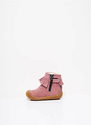 Bottines/boots matière lisse plateforme rose BELLAMY fille