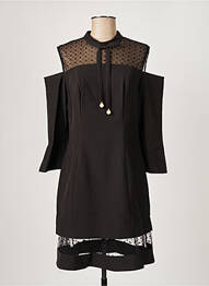 Robe mi-longue manches 3/4 manches 3/4 noir PAUL BRIAL femme