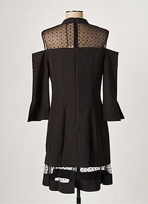 Robe mi-longue manches 3/4 manches 3/4 noir PAUL BRIAL femme