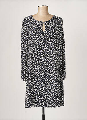 Robe mi-longue manches longues manches longues bleu PAUL BRIAL femme