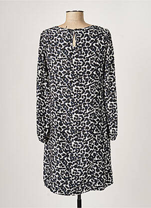 Robe mi-longue manches longues manches longues bleu PAUL BRIAL femme