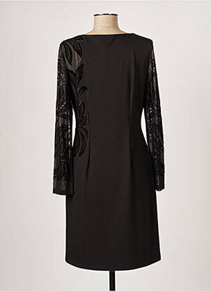 Robe mi-longue manches longues manches longues noir PAUL BRIAL femme