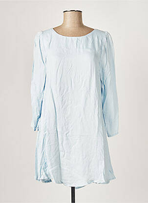 Robe courte manches longues manches longues bleu PAUL BRIAL femme