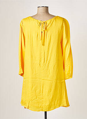 Robe courte manches longues manches longues jaune PAUL BRIAL femme