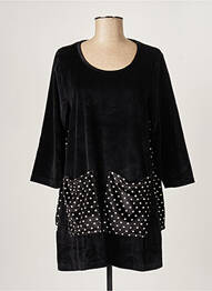 Tunique manches longues col rond noir G!OZE femme