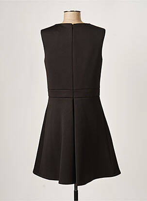 Robe mi-longue imprimé fleurs sans manche noir PAUL BRIAL femme