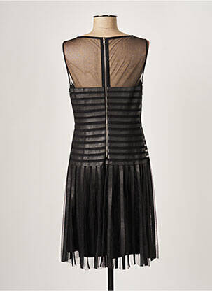 Robe mi-longue sans manche sans manche noir PAUL BRIAL femme