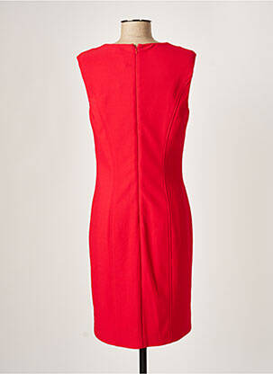 Robe mi-longue imprimé fleurs sans manche rouge PAUL BRIAL femme