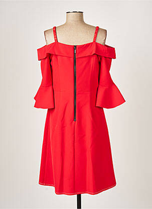 Robe mi-longue manches 3/4 manches 3/4 rouge PAUL BRIAL femme