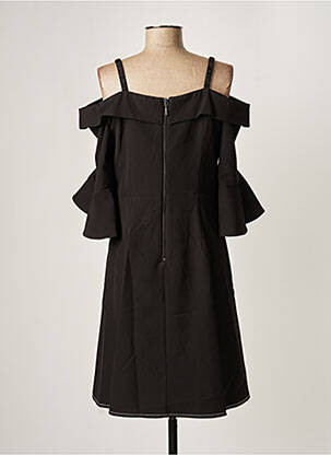 Robe mi-longue manches 3/4 manches 3/4 noir PAUL BRIAL femme