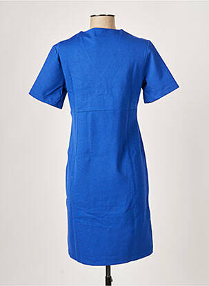 Robe mi-longue manches courtes manches courtes bleu PAUL BRIAL femme