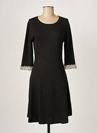 Robe pull tissage lainage manches 3/4 noir PAUL BRIAL femme