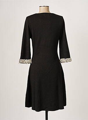 Robe pull tissage lainage manches 3/4 noir PAUL BRIAL femme