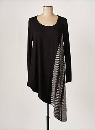 Tunique manches longues col rond noir G!OZE femme