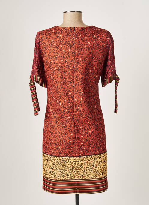 Robe mi-longue marron PAUL BRIAL pour femme