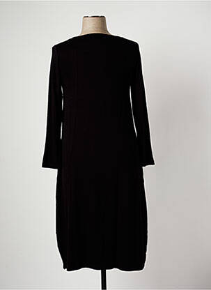 Robe mi-longue manches longues manches longues noir G!OZE femme