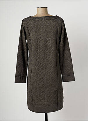 Robe courte coupe évasée manches longues vert MALOKA femme
