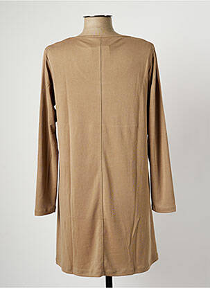 Robe courte coupe évasée manches longues marron G!OZE femme