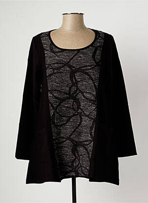 Tunique manches longues col rond noir G!OZE femme