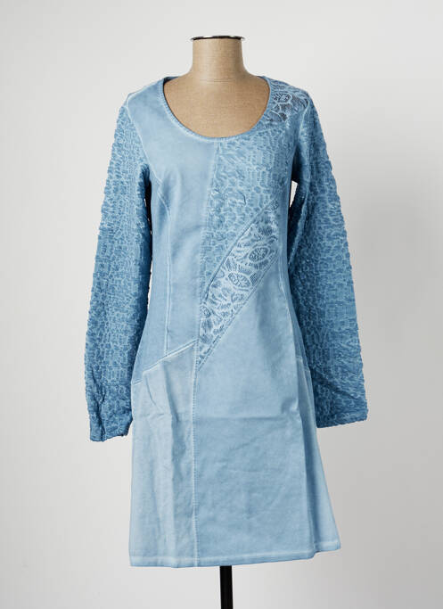 Robe mi-longue bleu MALOKA pour femme