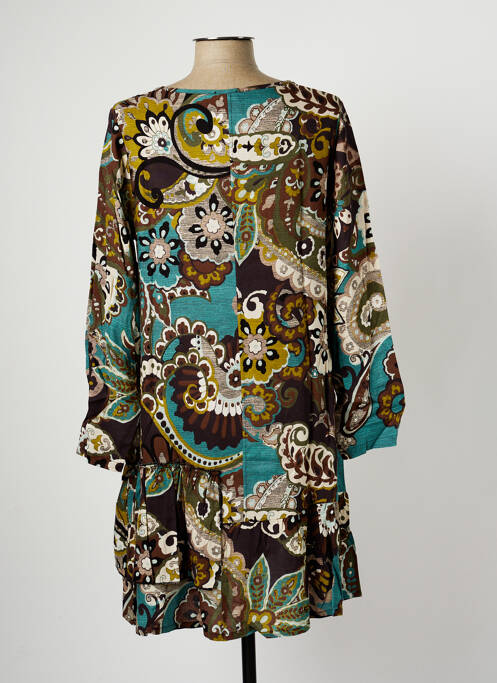 Robe mi-longue marron G!OZE femme