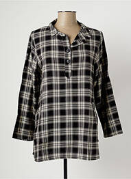 Blouse col rond manches longues noir G!OZE femme
