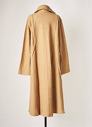 Manteau long coupe droite sans capuche beige G!OZE femme