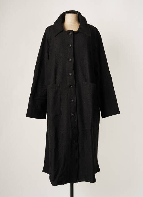 Manteau long noir G!OZE pour femme