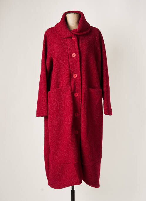 Manteau long rouge G!OZE pour femme