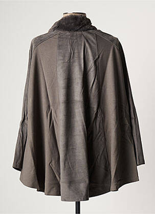 Gilet manches longues col châle gris MALOKA femme