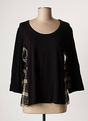 Top stretch manches 3/4 noir G!OZE femme