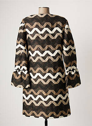 Manteau long coupe cintrée sans capuche marron PAUL BRIAL femme
