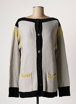 Gilet manches longues stretch gris PAUL BRIAL femme