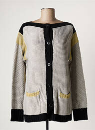 Gilet manches longues stretch gris PAUL BRIAL femme