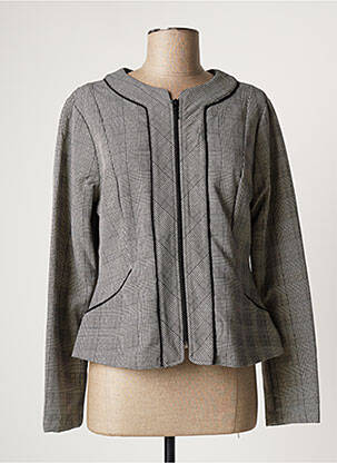 Veste casual col rond noir PAUL BRIAL femme