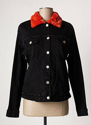 Veste casual col rond noir PAUL BRIAL femme