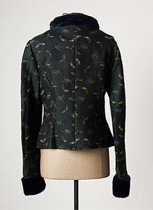 Veste casual col rond vert PAUL BRIAL femme