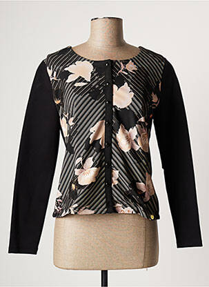 Veste casual col rond noir PAUL BRIAL femme