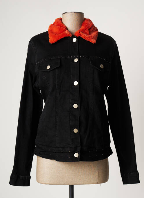 Veste casual col rond noir PAUL BRIAL femme
