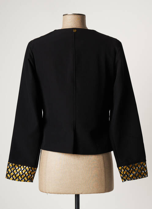 Veste casual col rond noir PAUL BRIAL femme