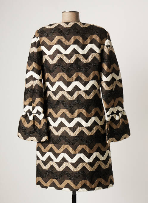 Manteau long marron PAUL BRIAL pour femme