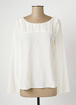 Blouse légère et transparente manches longues beige PAUL BRIAL femme